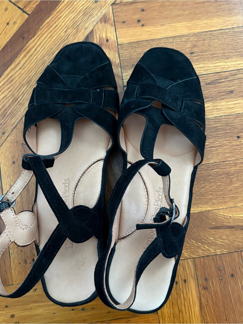 Black Suede Women's Sandals